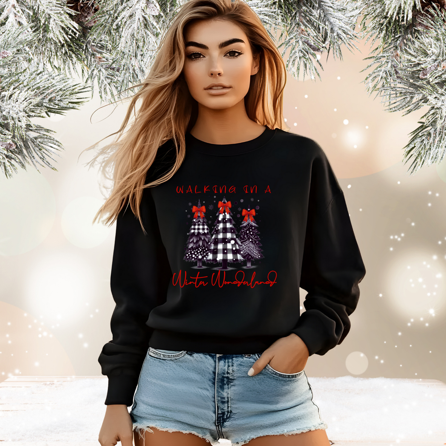 Walking In A Winter Wonderland Crewneck Sweatshirt