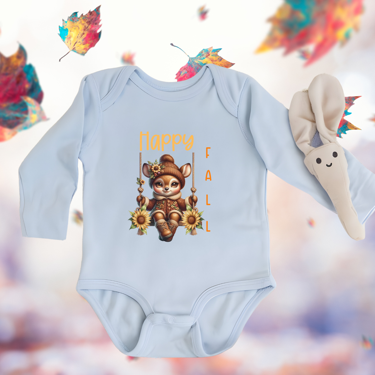 Happy Fall Infant Long Sleeve Onesie