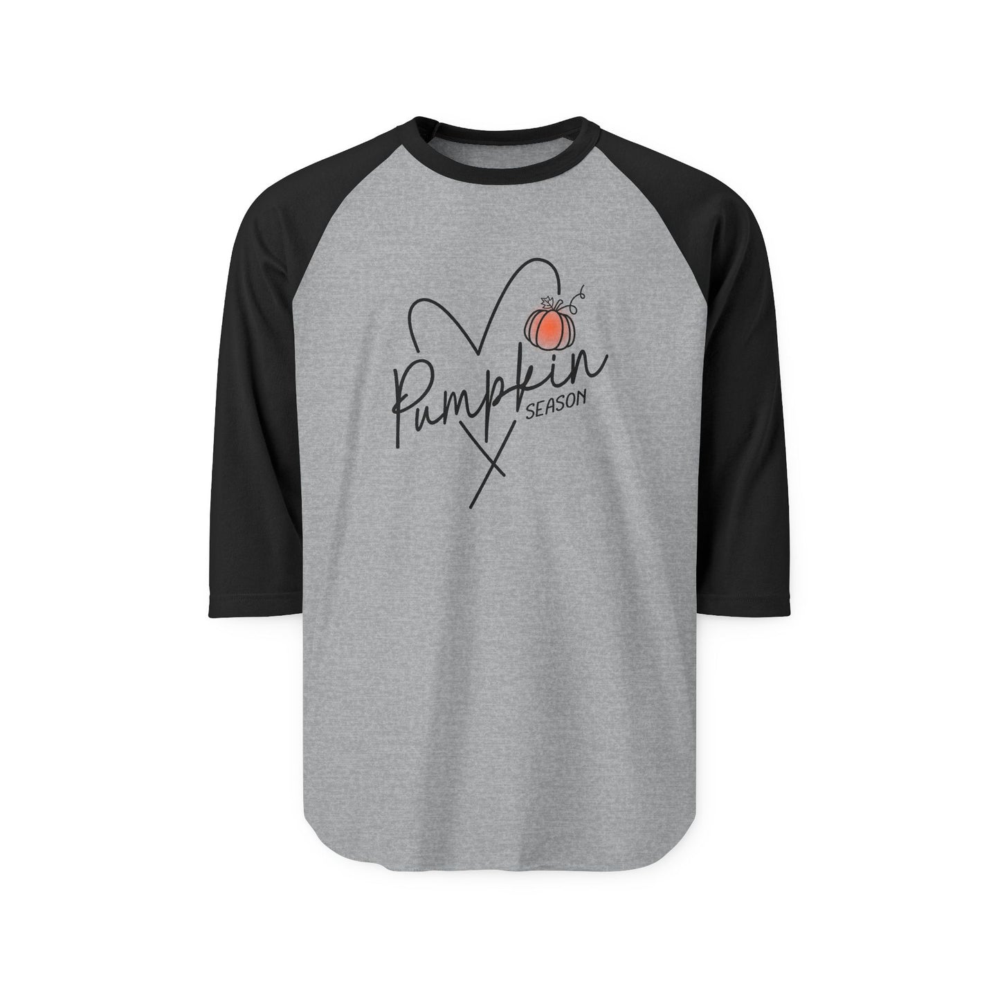 Pumpkin Season Heart Baseball Tee