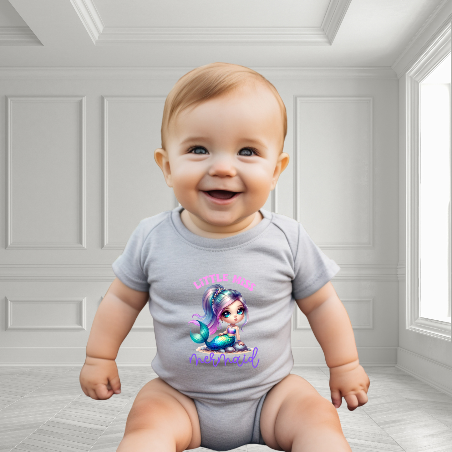 Little Miss Mermaid Infant Short Sleeve Onesie