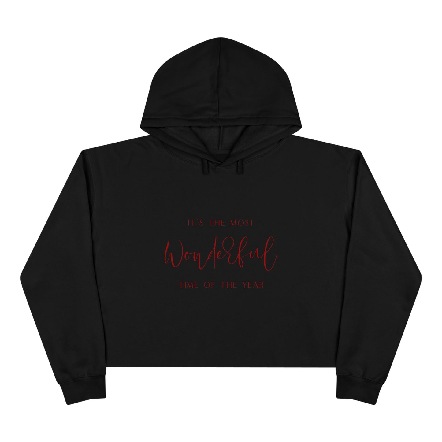 Most Wonderful Time Of The Year Crop Hoodie