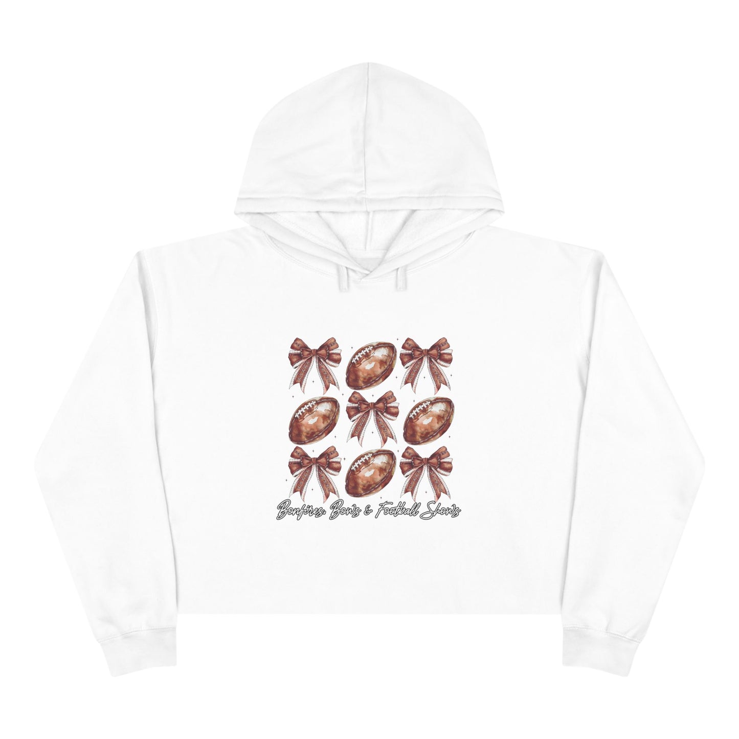 Bonfires, Bows, & Football Shows Crop Hoodie