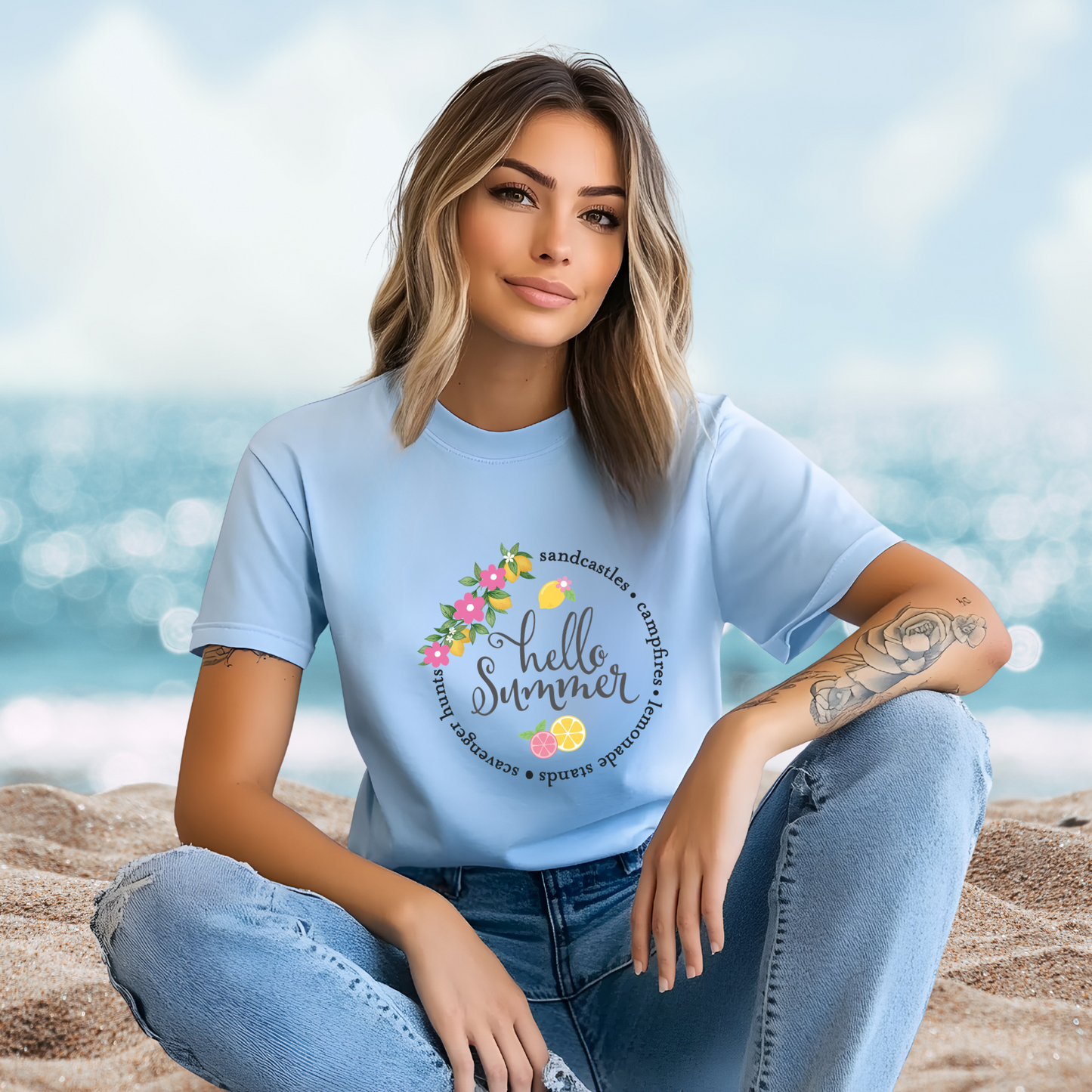 Hello Summer Sandcastles T-Shirt