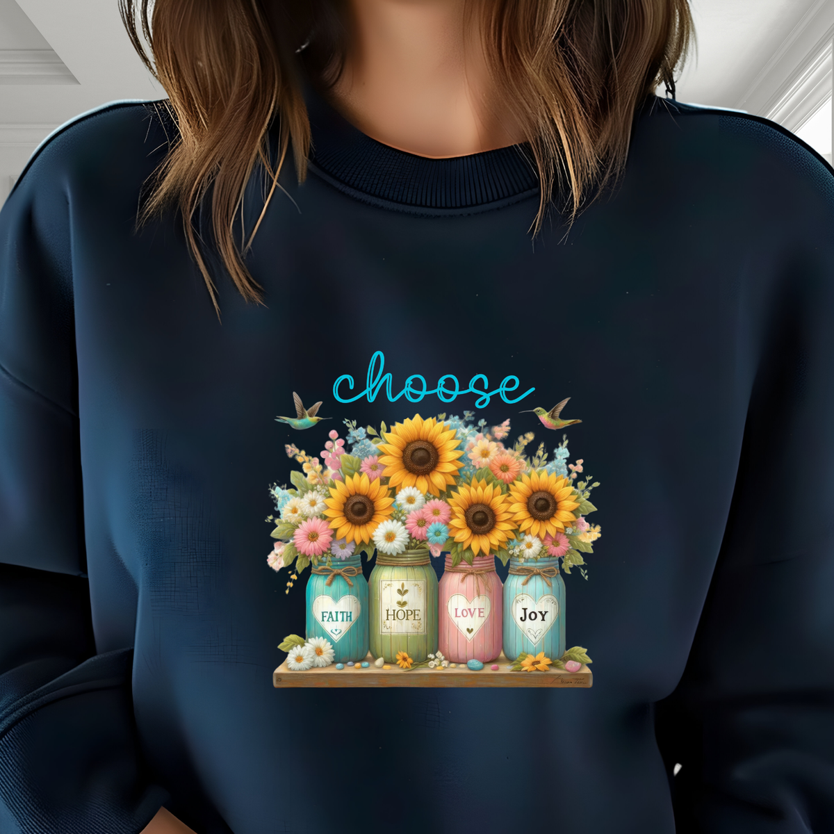 Choose Faith, Hope, Love, Joy Crewneck Sweatshirt
