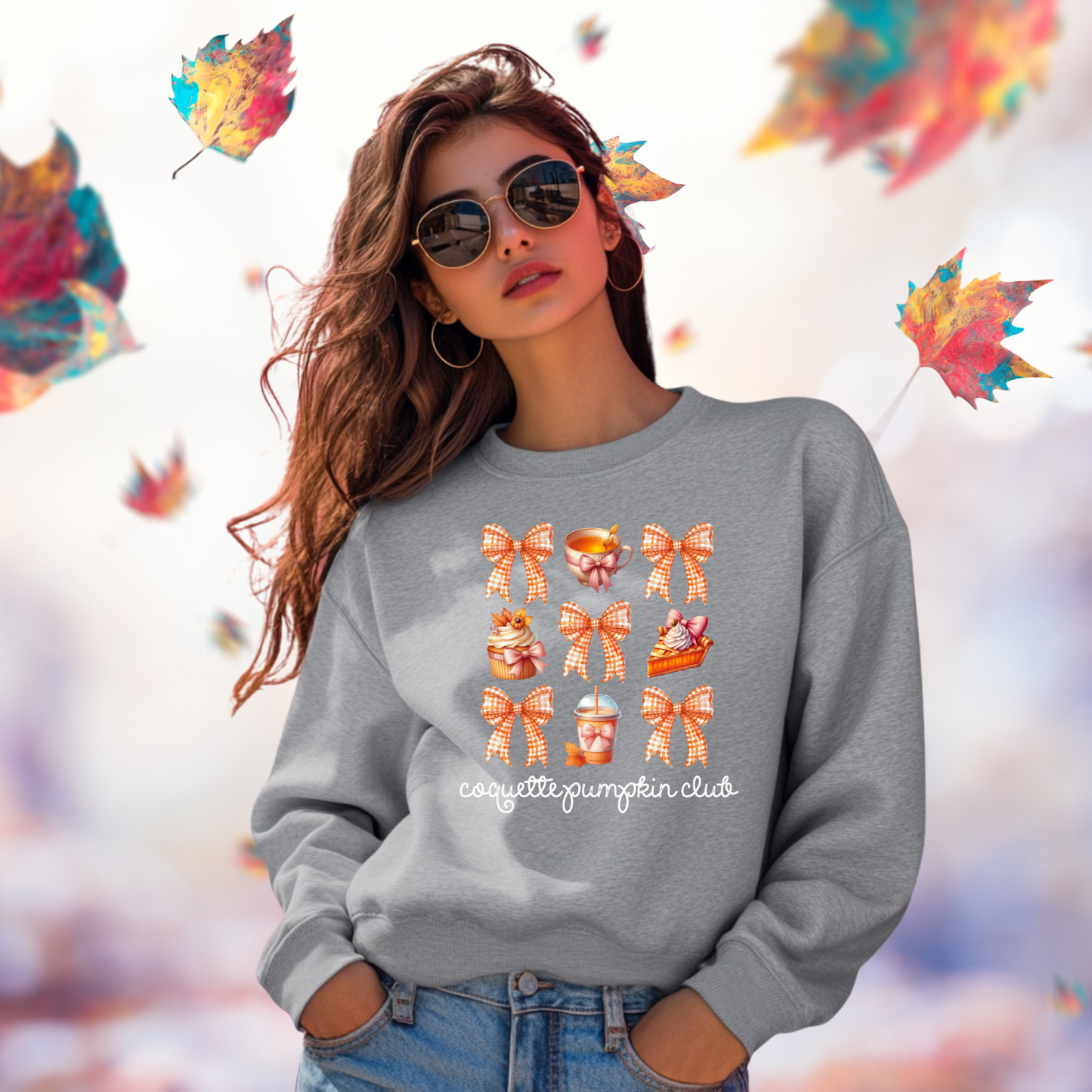 Coquette Pumpkin Club Crewneck Sweatshirt