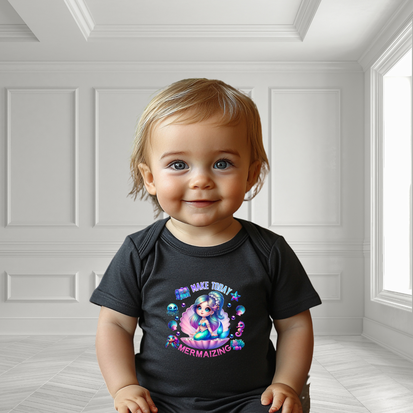 Make Today Mermaizing Infant Short Sleeve Onesie