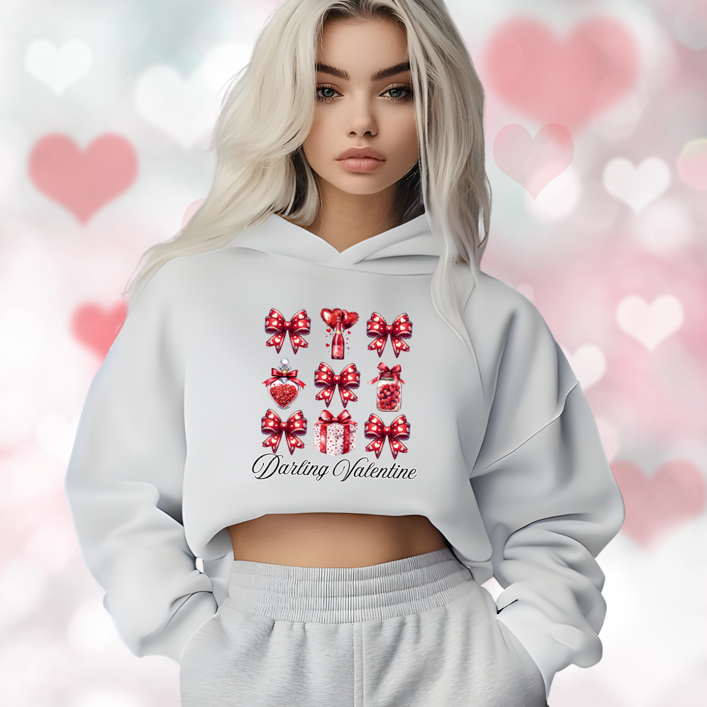 Darling Valentine Crop Hoodie