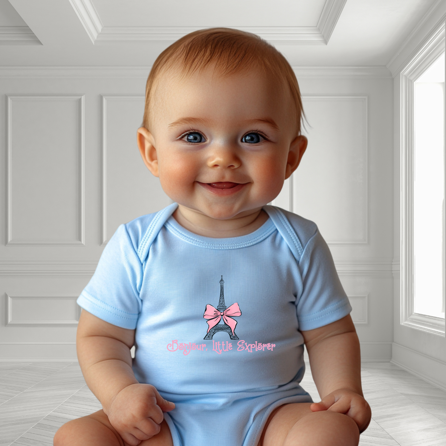 Bonjour, Little Explorer Infant Short Sleeve Onesie