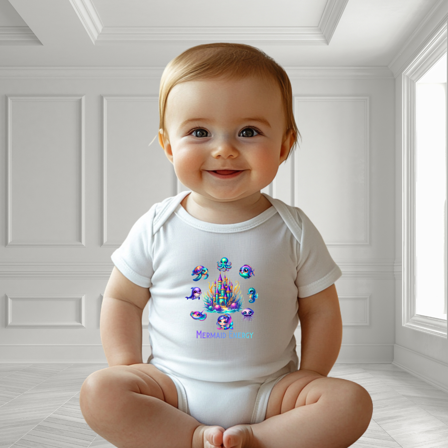 Mermaid Energy Infant Short Sleeve Onesie