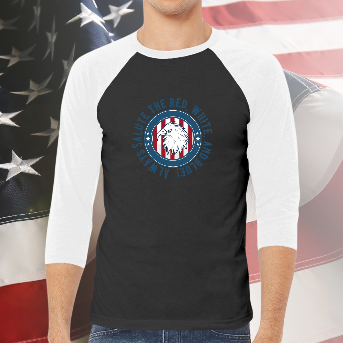 Always Salute Baseball Tee
