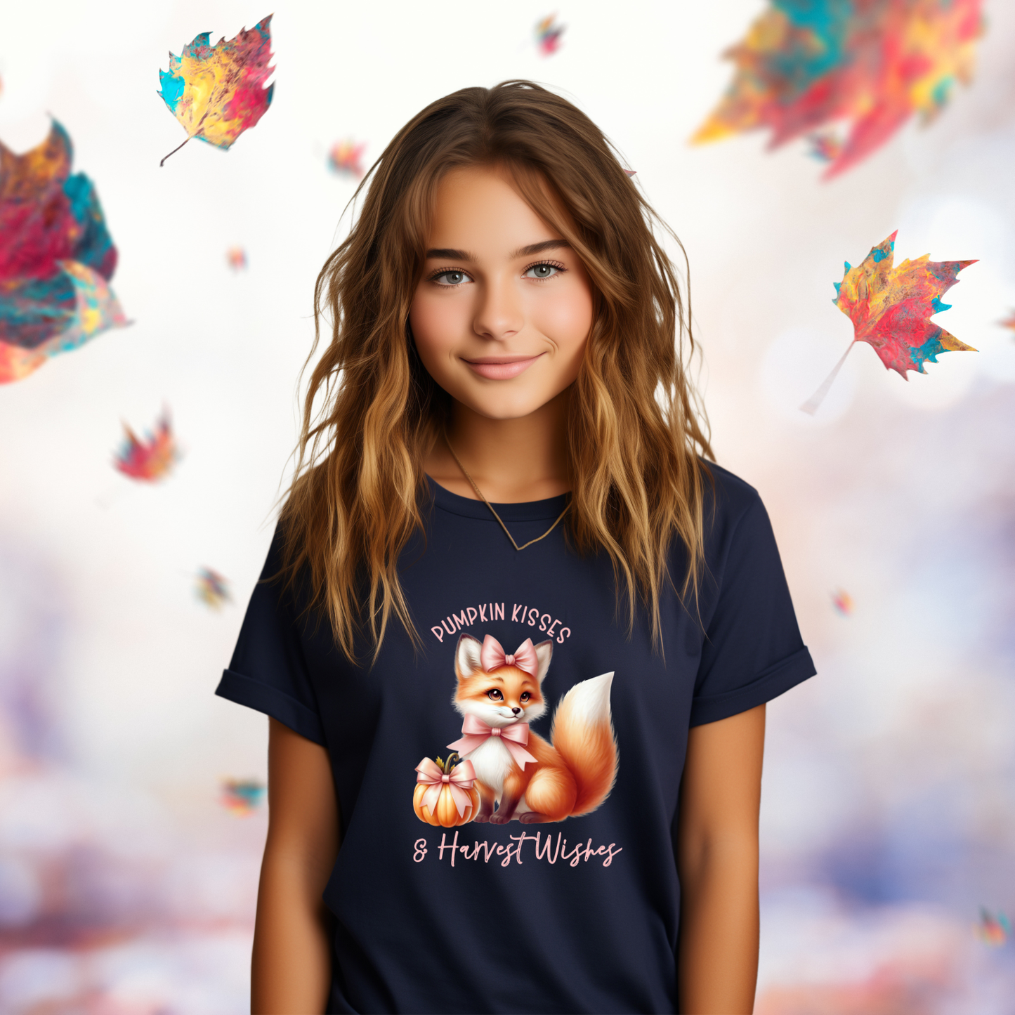 Pumpkin Kisses & Harvest Wishes Kid’s T-Shirt