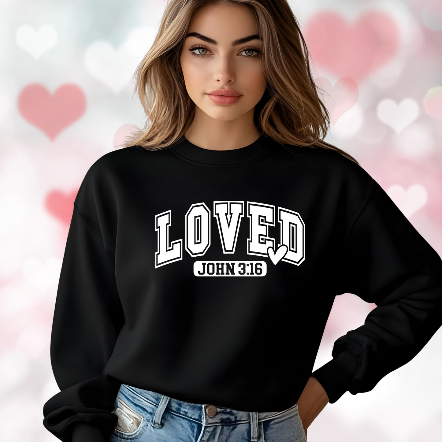 Loved John 3:16 Crewneck Sweatshirt