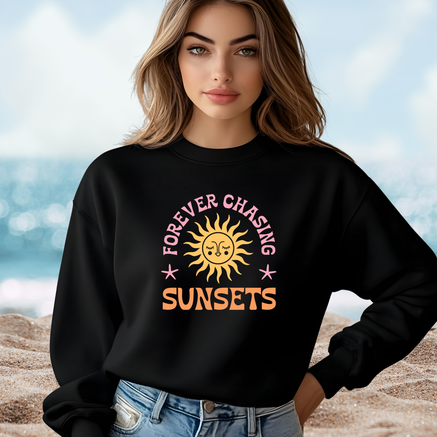 Forever Chasing Sunsets Crewneck Sweatshirt