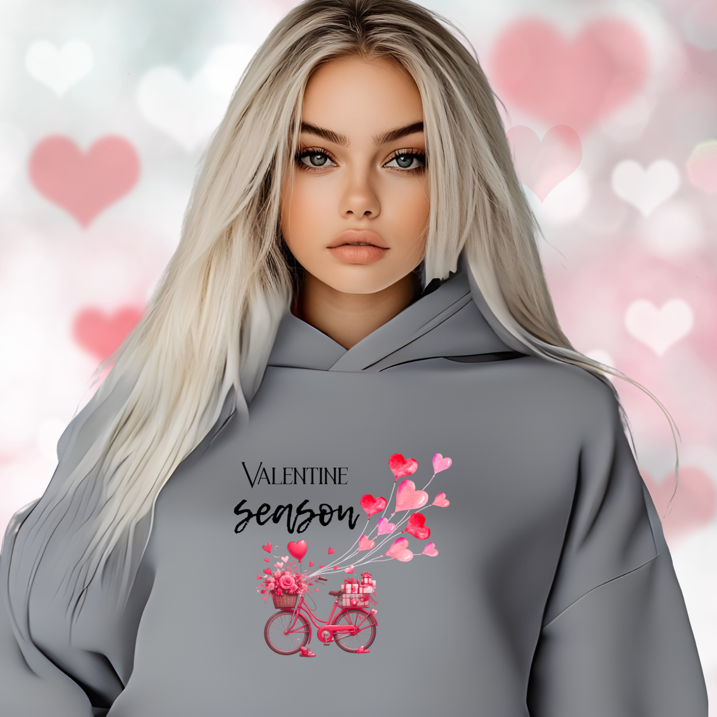 Valentine Season Crop Hoodie