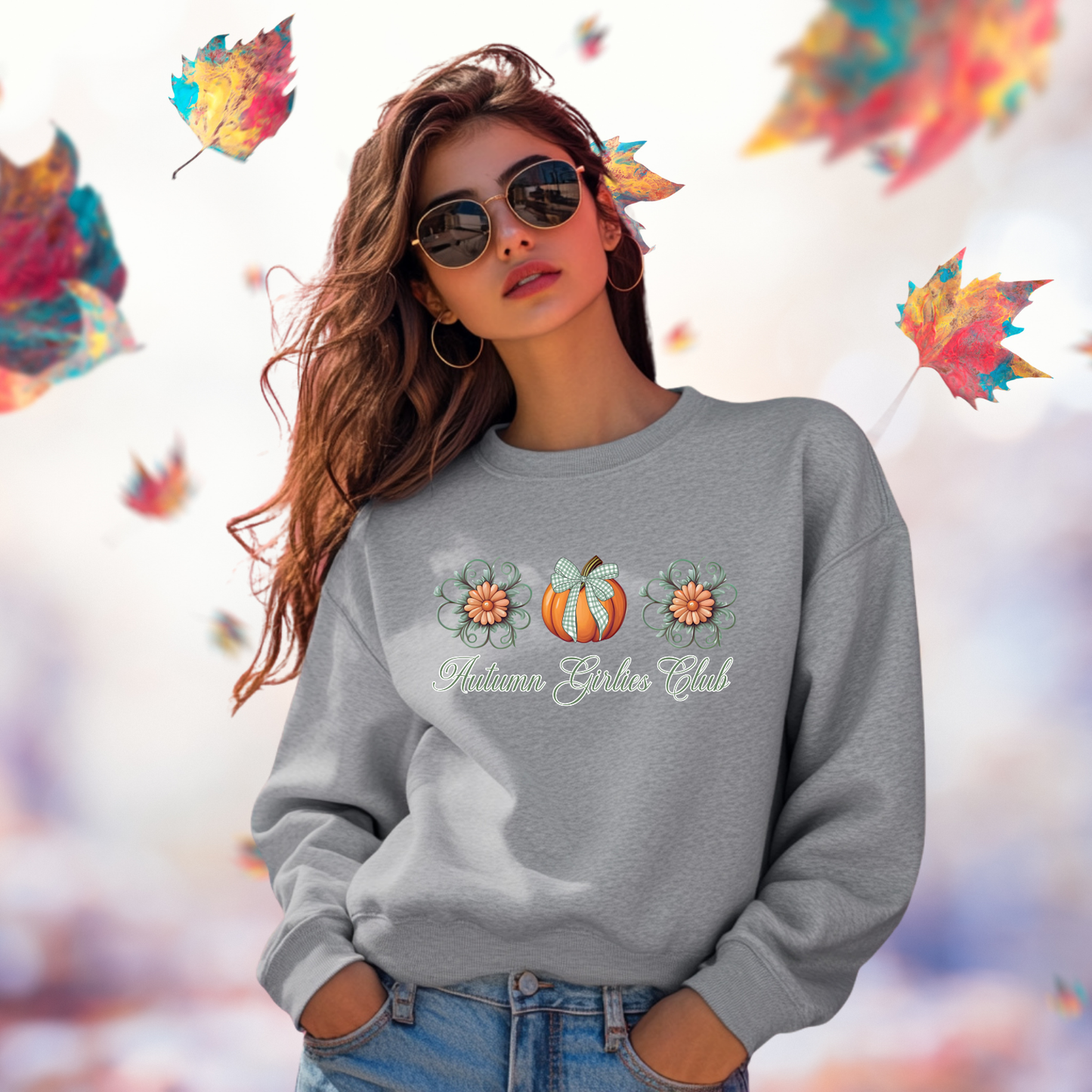 Autumn Girlies Club Crewneck Sweatshirt