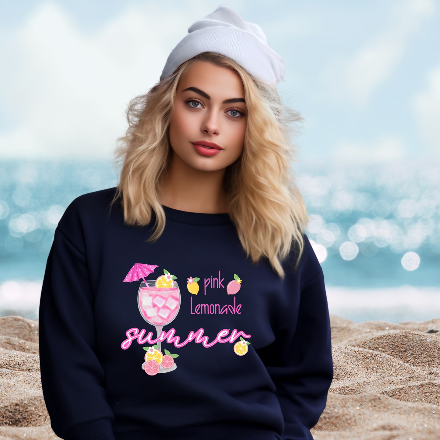 Pink Lemonade Summer Crewneck Sweatshirt