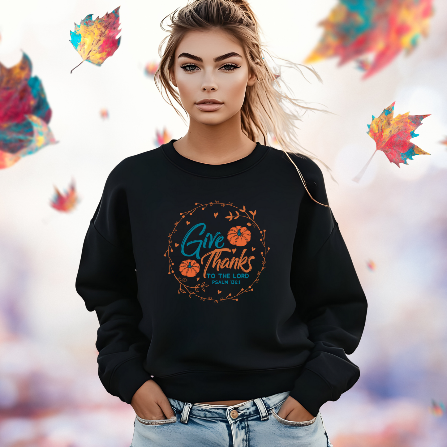 Give Thanks To The Lord Crewneck Sweatshirt