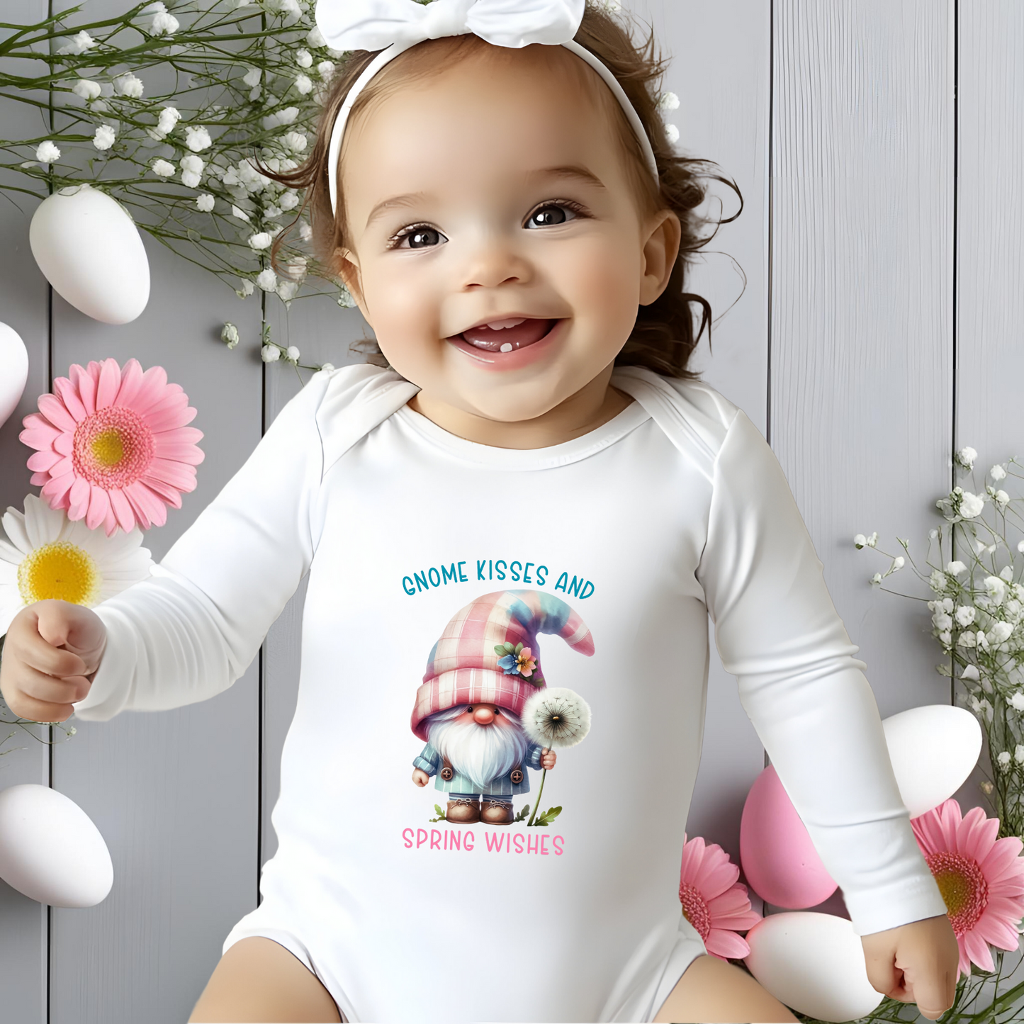 Gnome Kisses Infant Long Sleeve Onesie