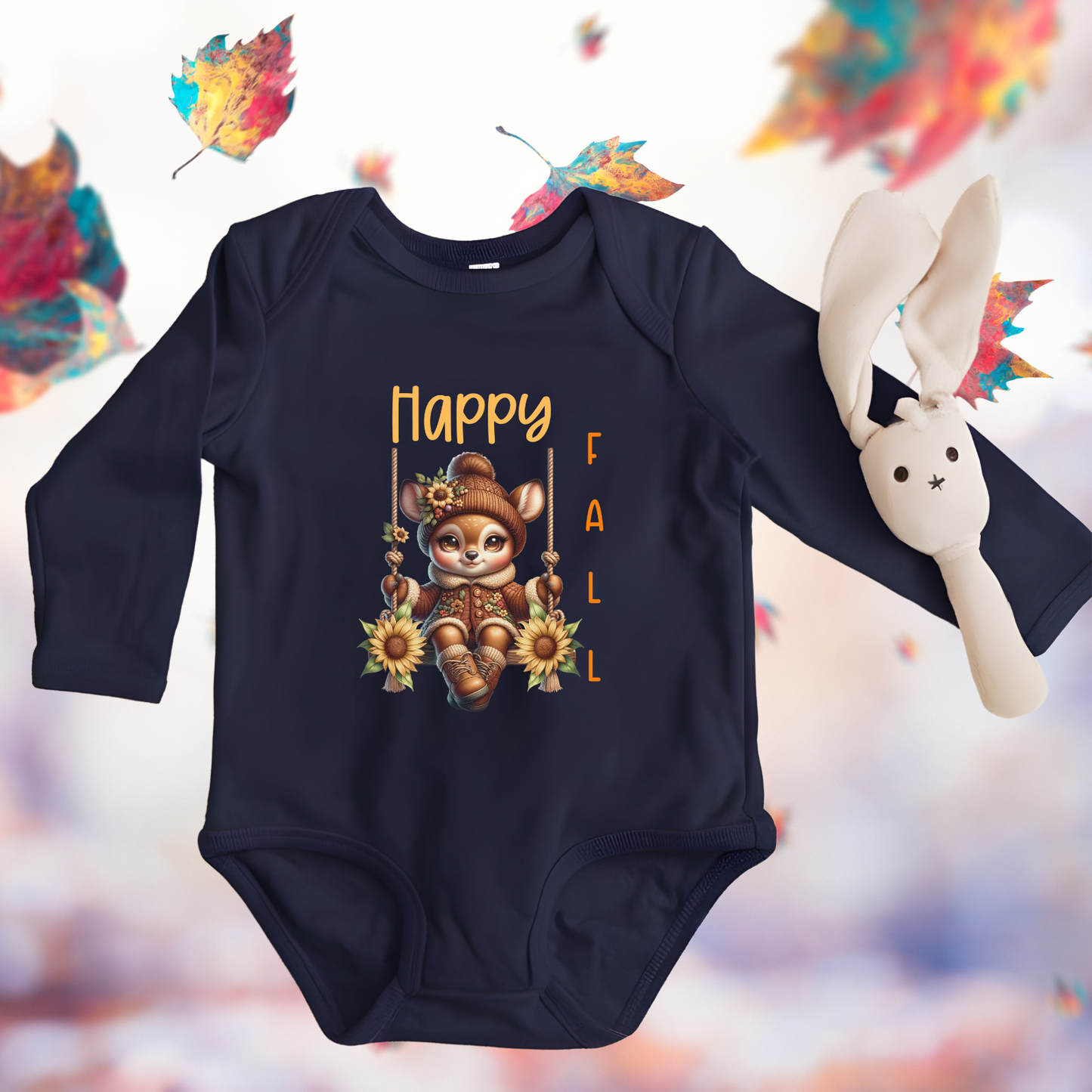 Happy Fall Infant Long Sleeve Onesie