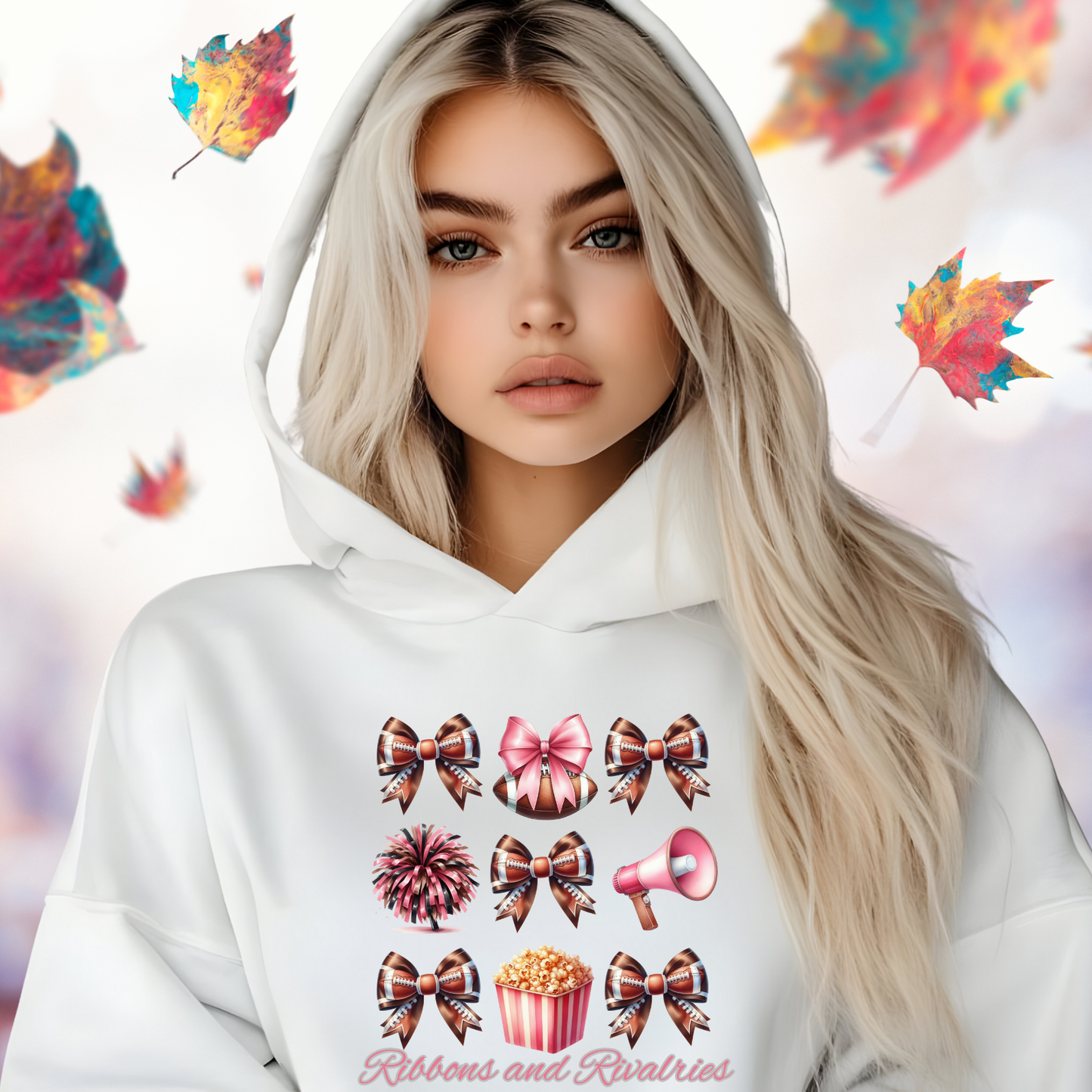 Ribbons & Rivalries Crop Hoodie