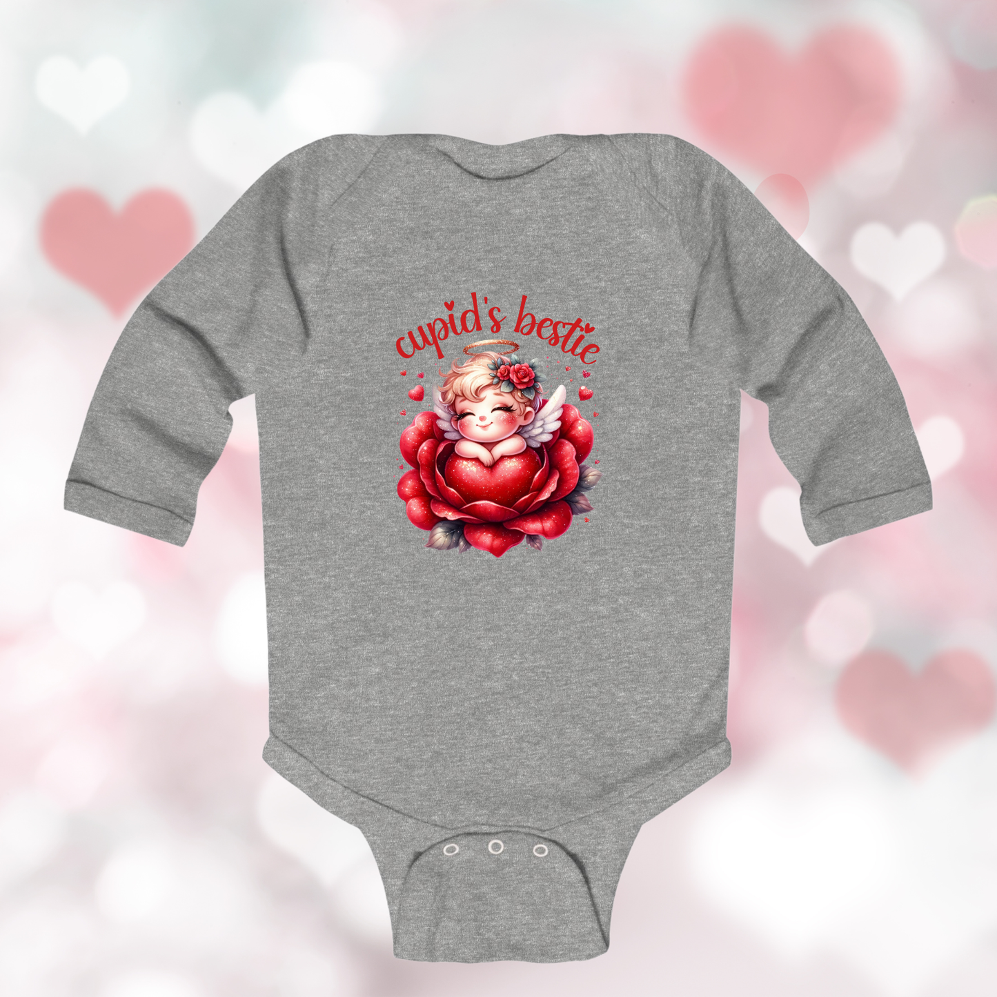 Cupid’s Bestie Infant Long Sleeve Onesie