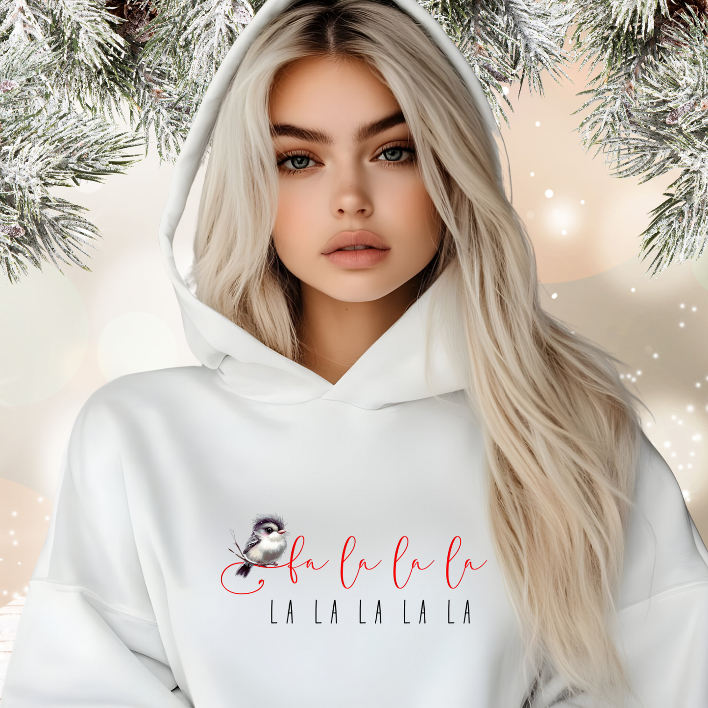 Fa La La La Crop Hoodie