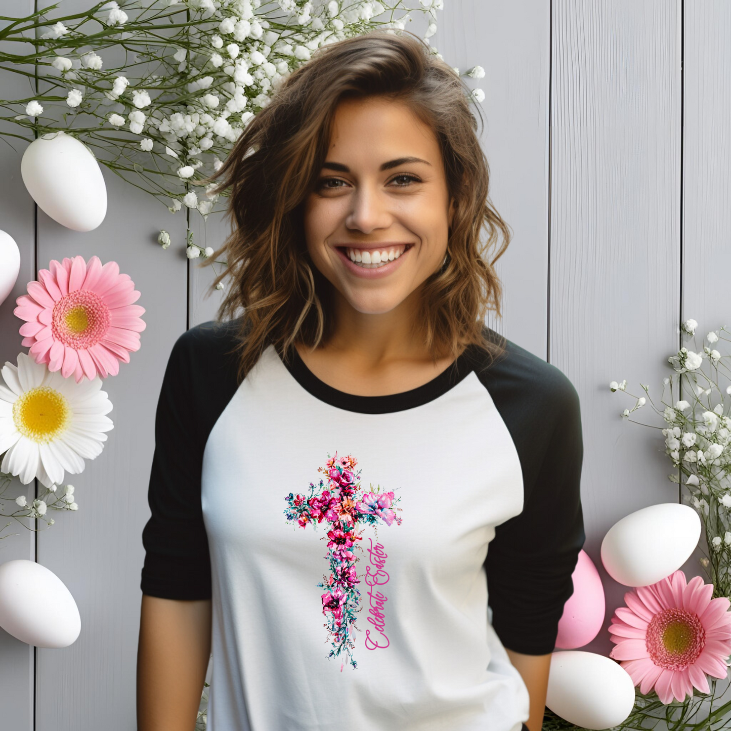 Celebrate Easter Baseball Tee