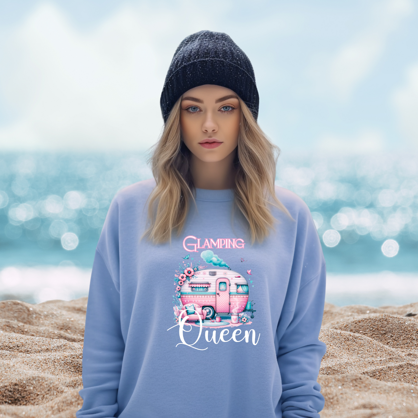 Glamping Queen Crewneck Sweatshirt