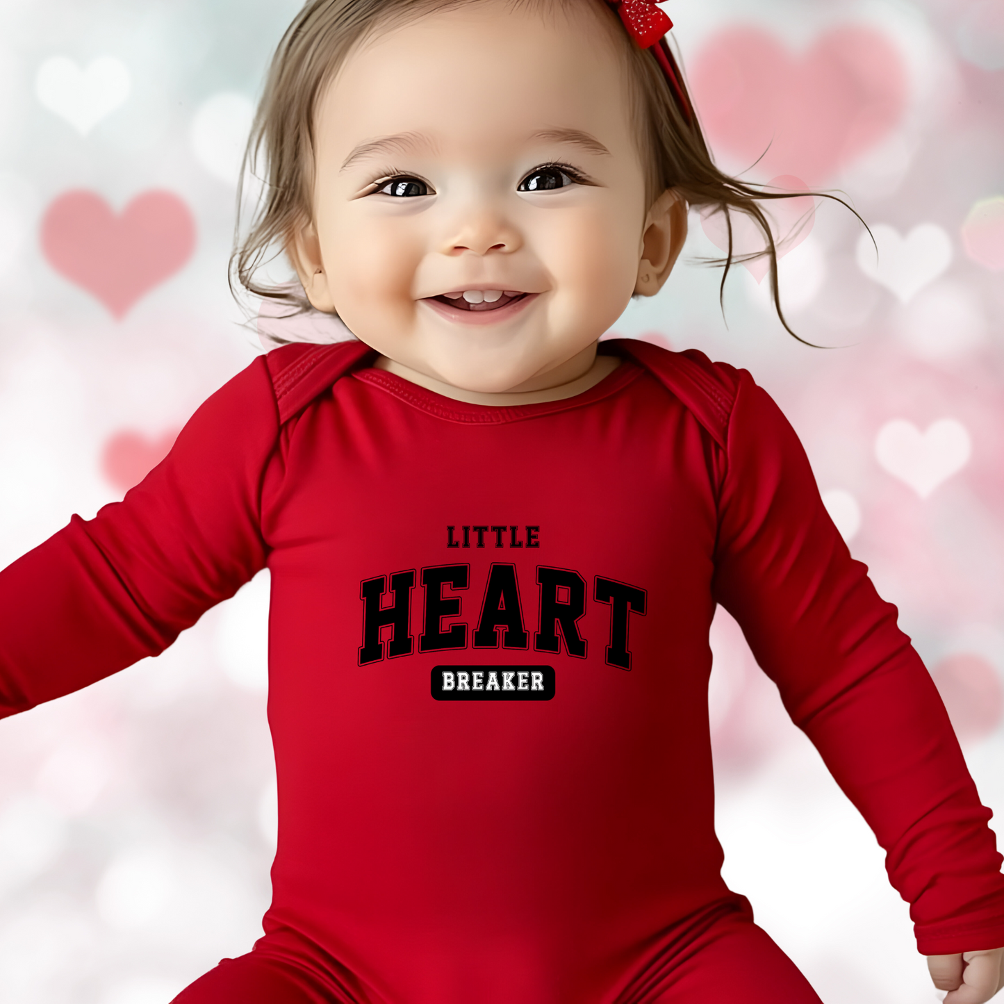 Little Heart Breaker Long Sleeve Onesie