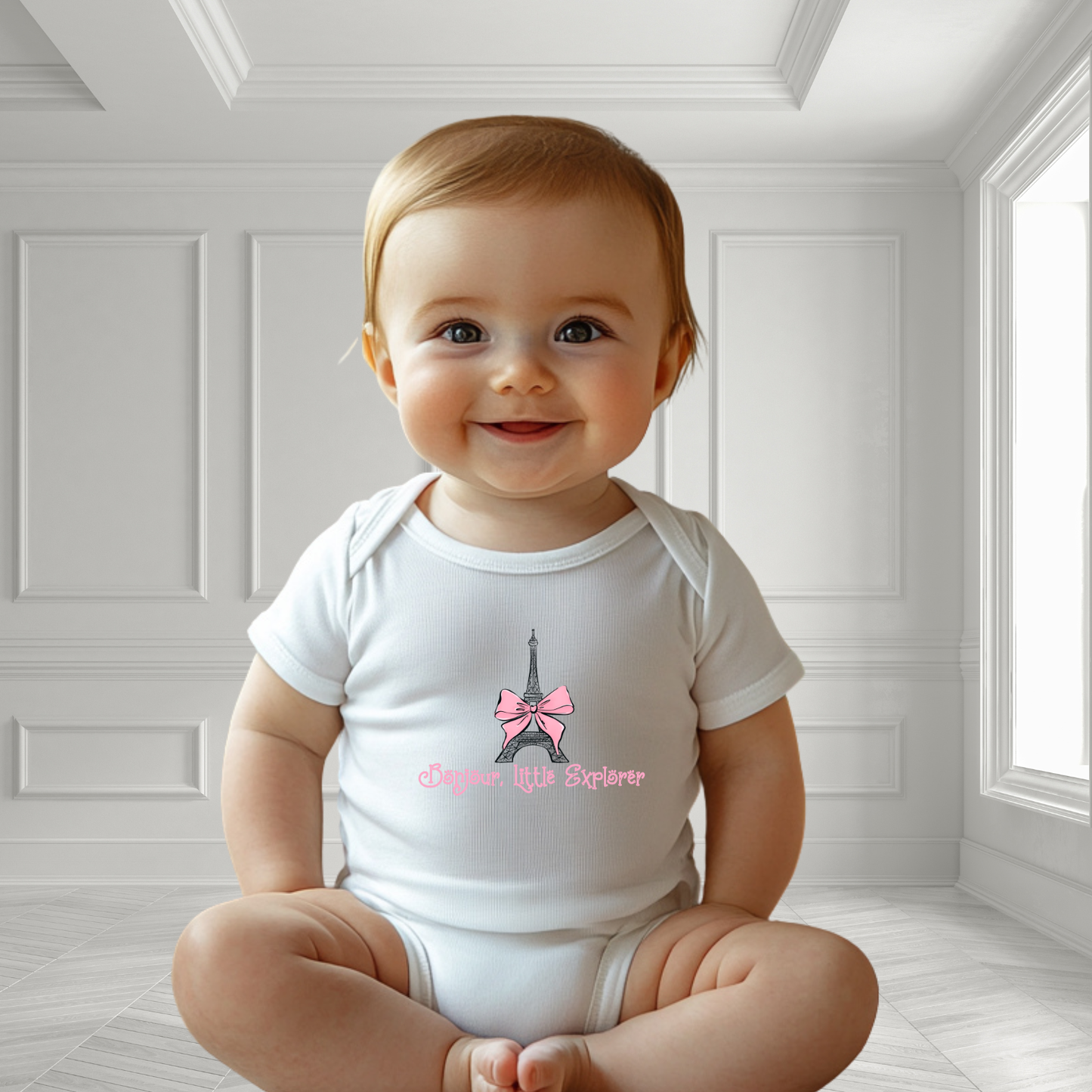 Bonjour, Little Explorer Infant Short Sleeve Onesie