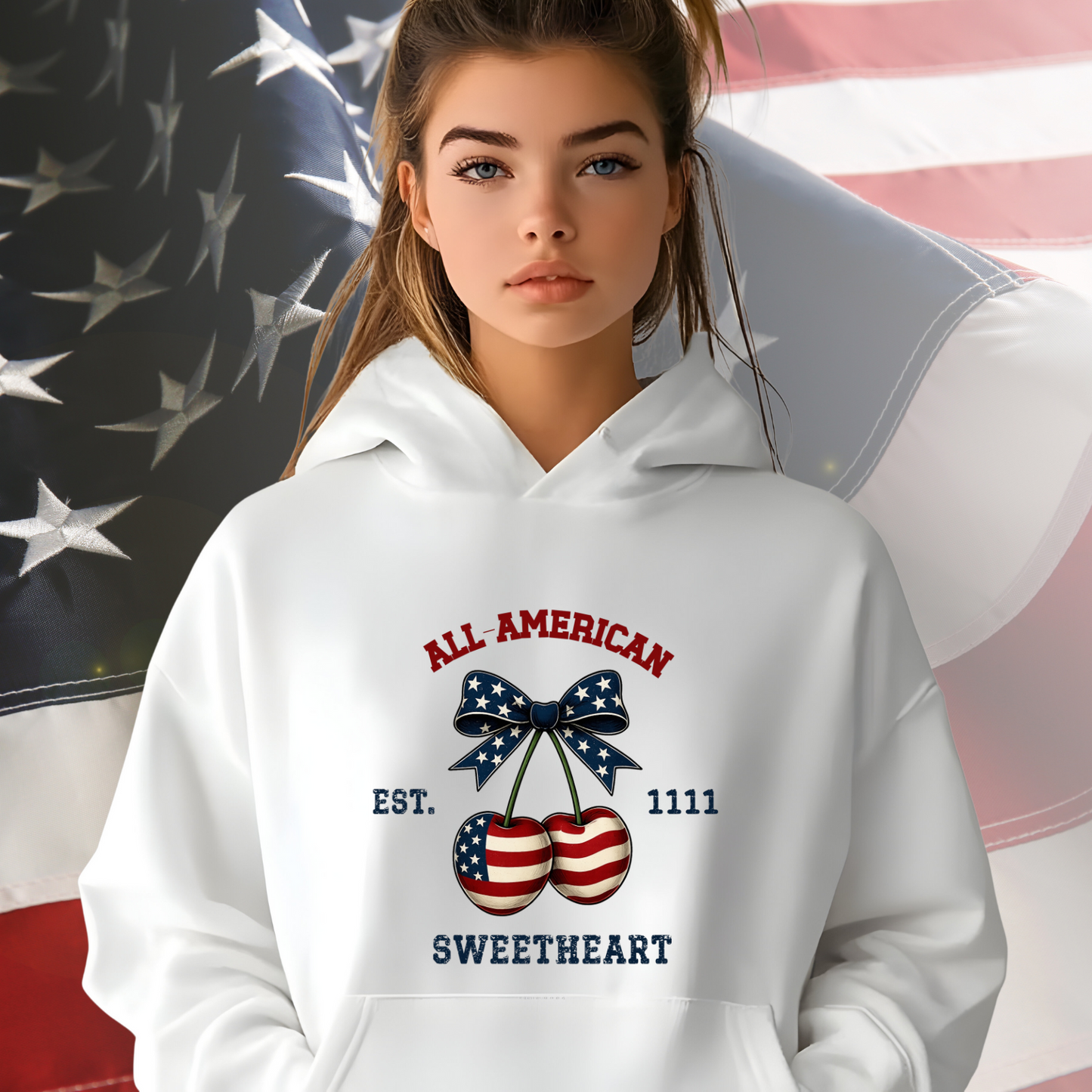 All-American Sweetheart Pullover Hoodie