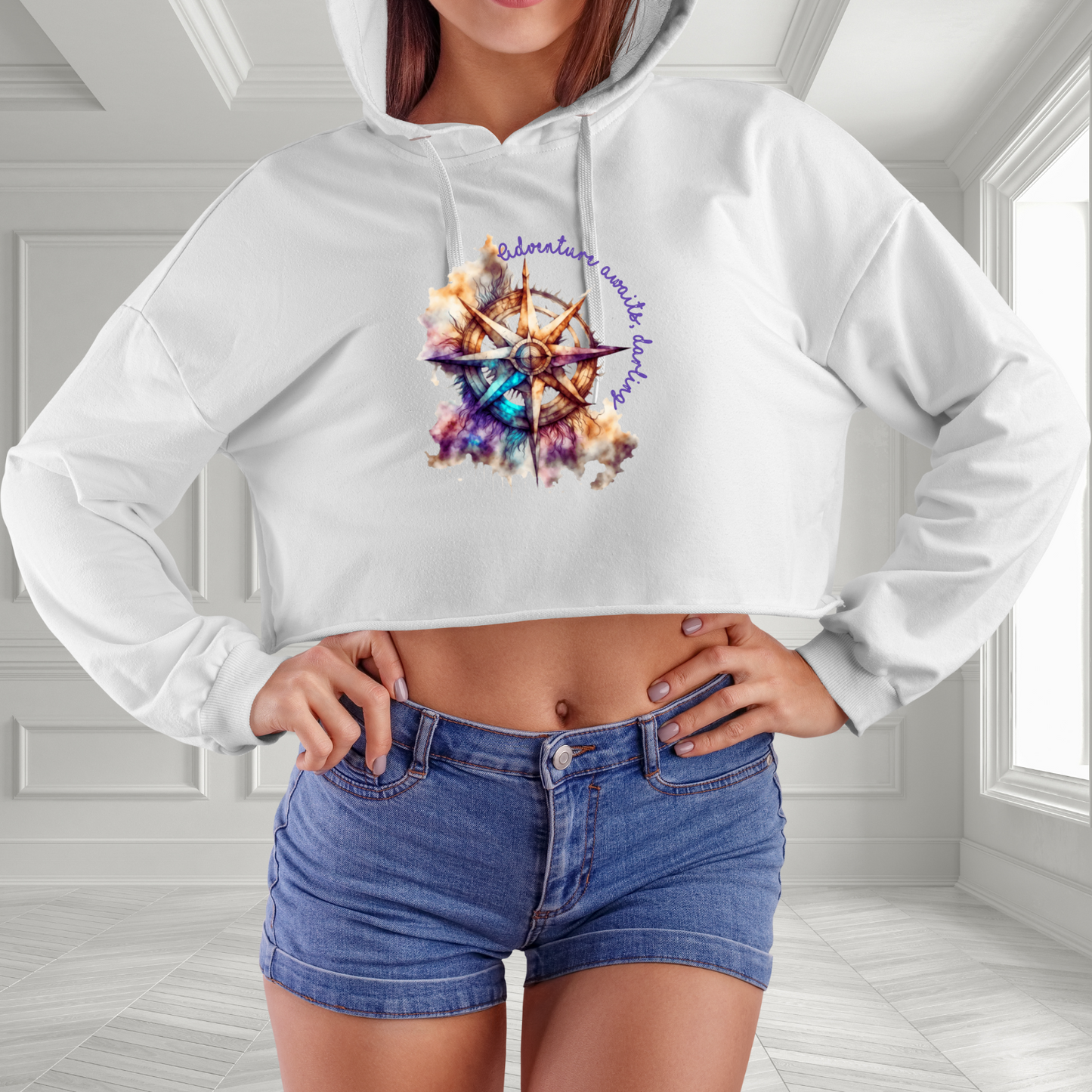 Adventure Awaits Darling Crop Hoodie