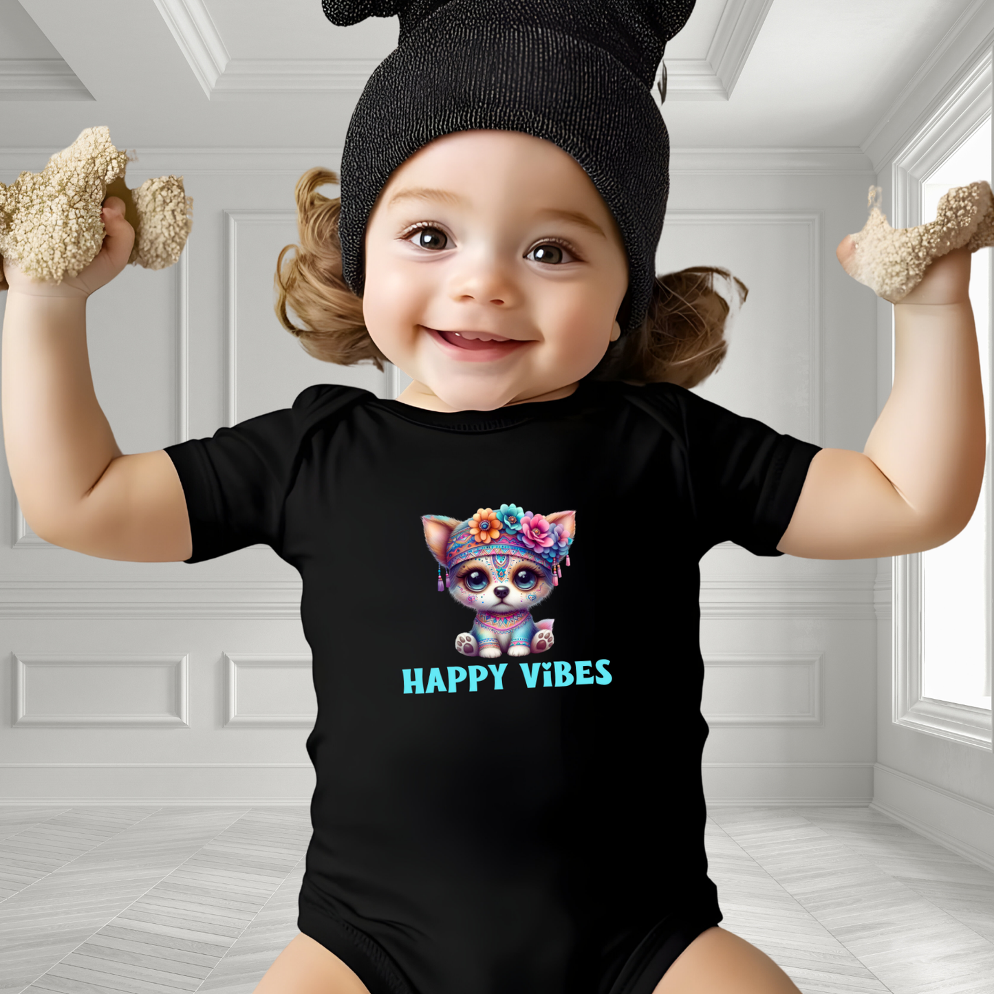 Happy Vibes Infant Short Sleeve Onesie