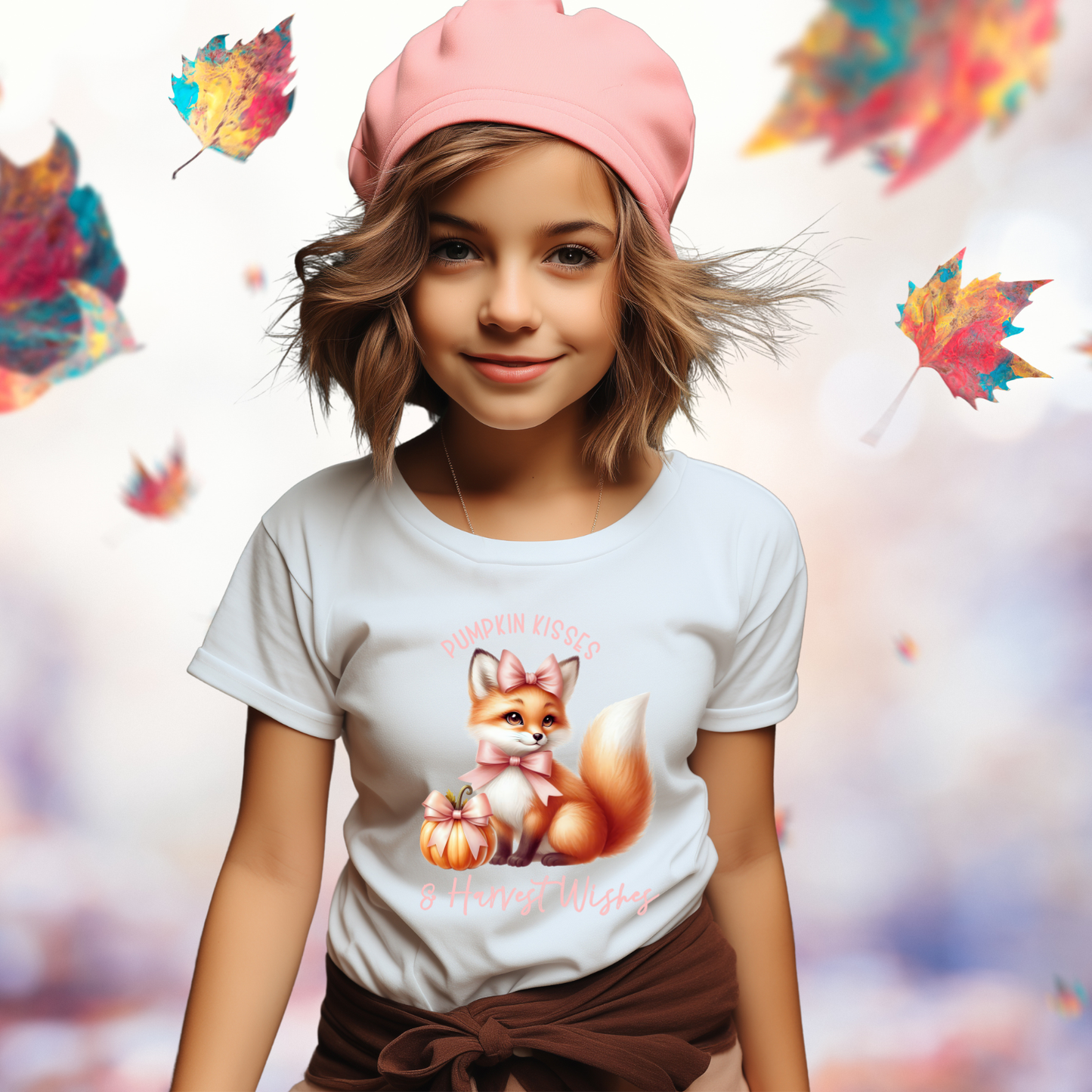 Pumpkin Kisses & Harvest Wishes Kid’s T-Shirt