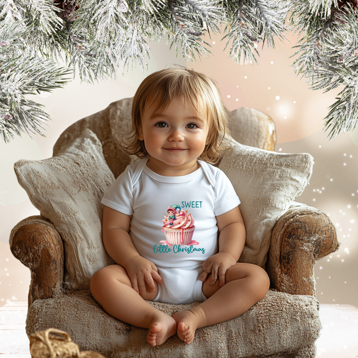 Sweet Little Christmas Infant Short Sleeve Onesie