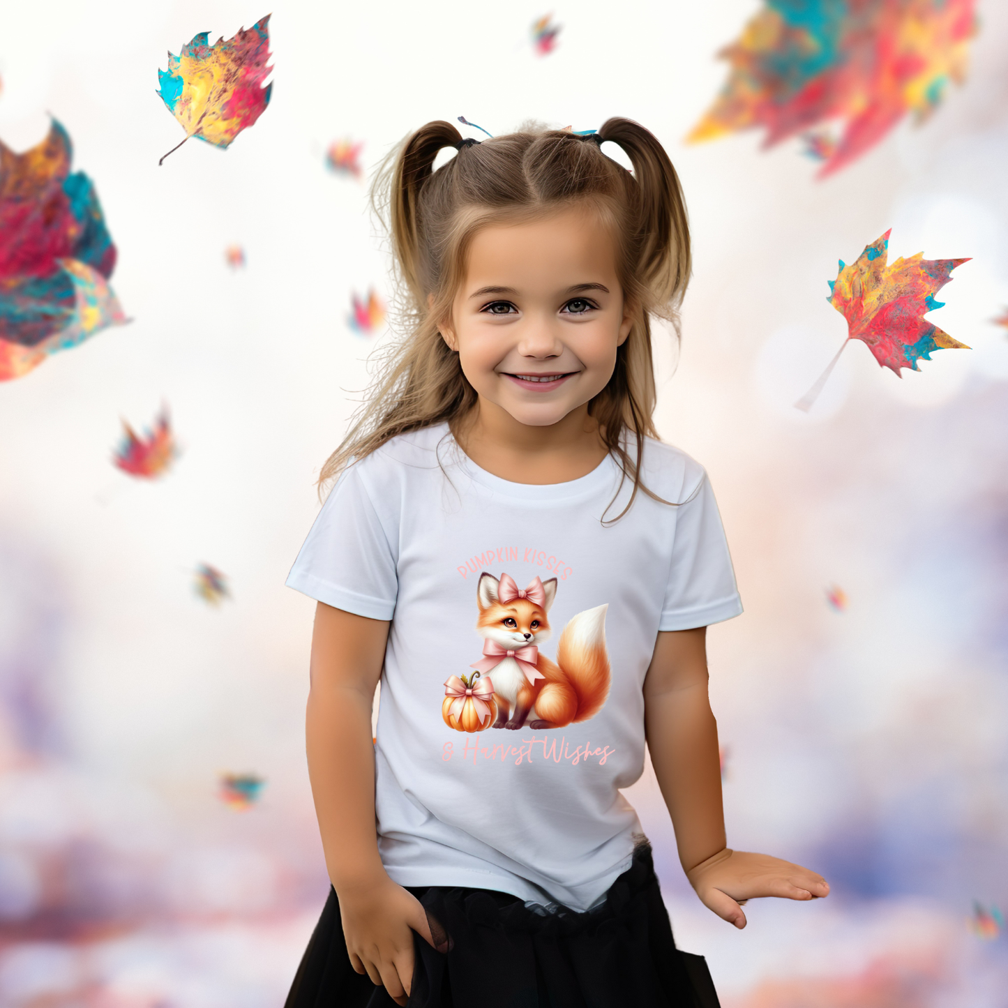 Pumpkin Kisses & Harvest Wishes Toddler T-Shirt