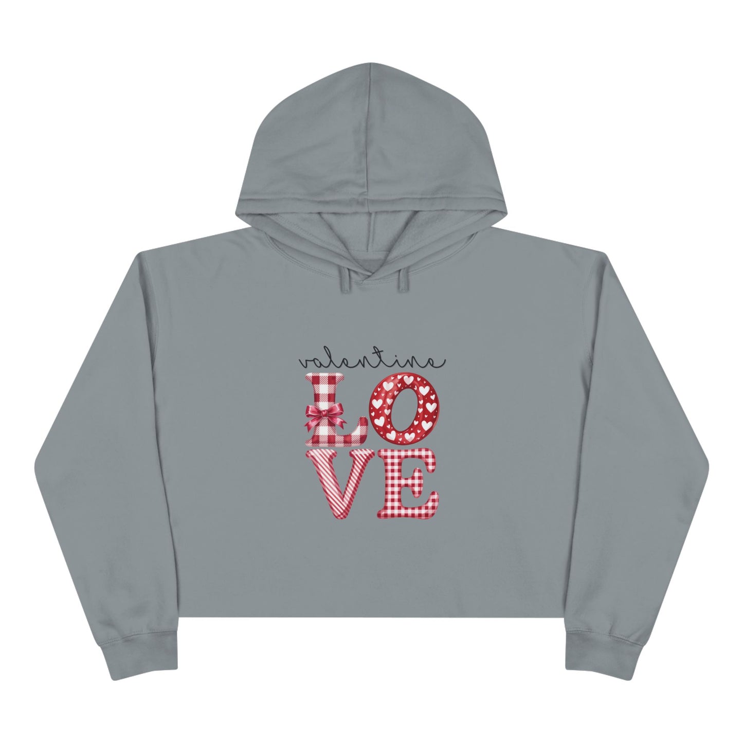 Valentine Love Crop Hoodie