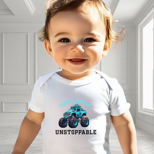 Tough, Brave, Unstoppable Infant Short Sleeve Onesie
