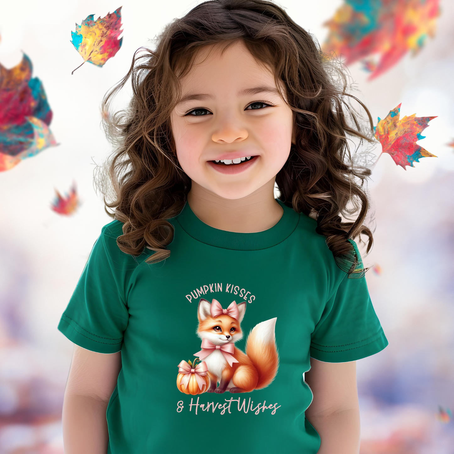 Pumpkin Kisses & Harvest Wishes Kid’s T-Shirt
