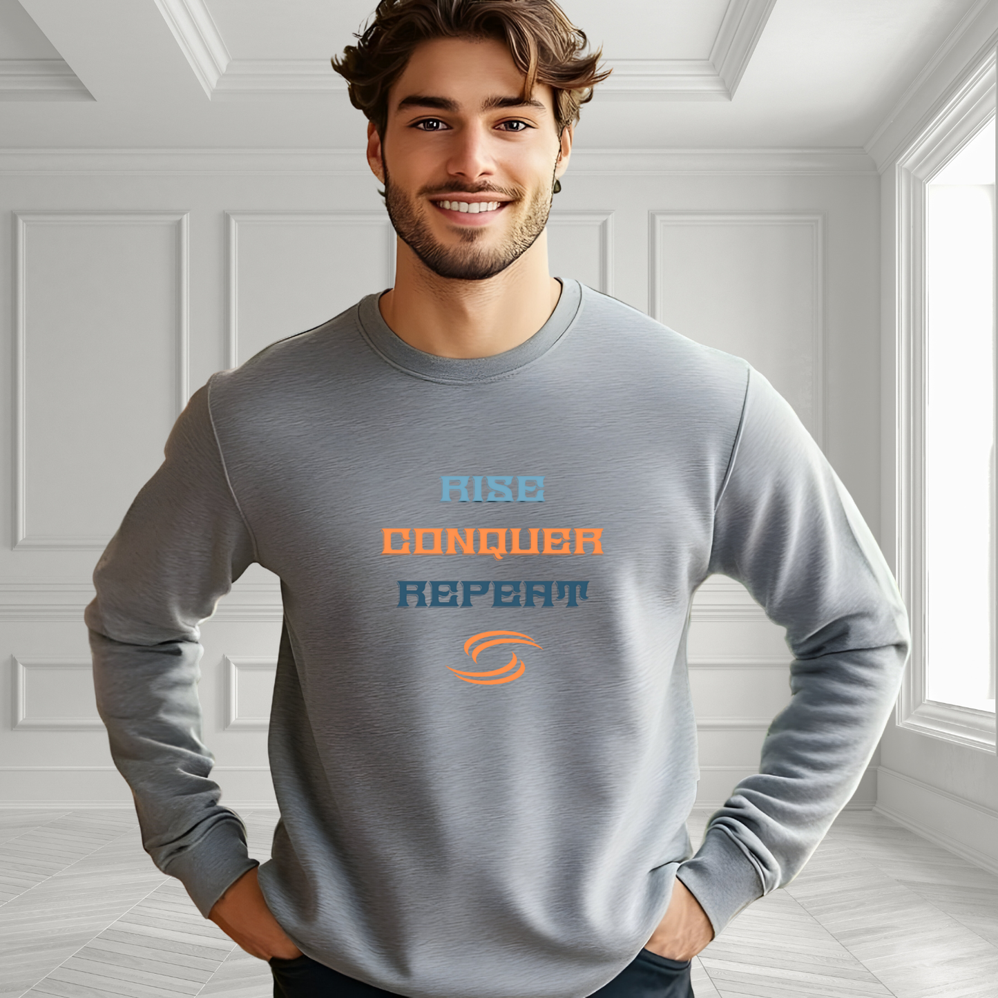 Rise, Conquer, Repeat Crewneck Sweatshirt