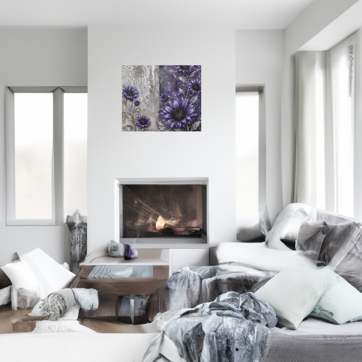 Violet Horizon Canvas Wall Art