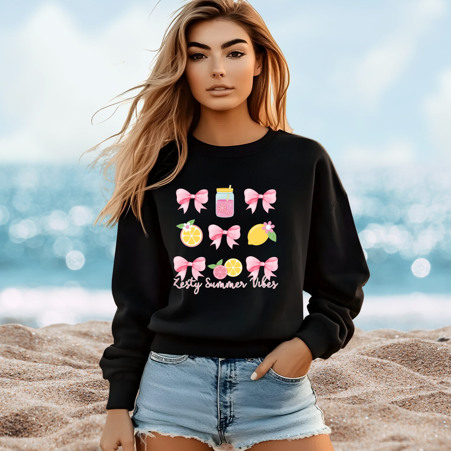 Zesty Summer Vibes Crewneck Sweatshirt