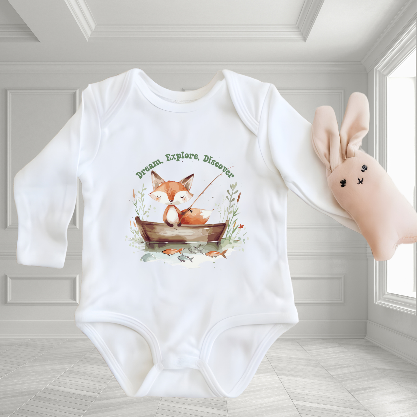 Dream, Explore, Discover Infant Long Sleeve Onesie