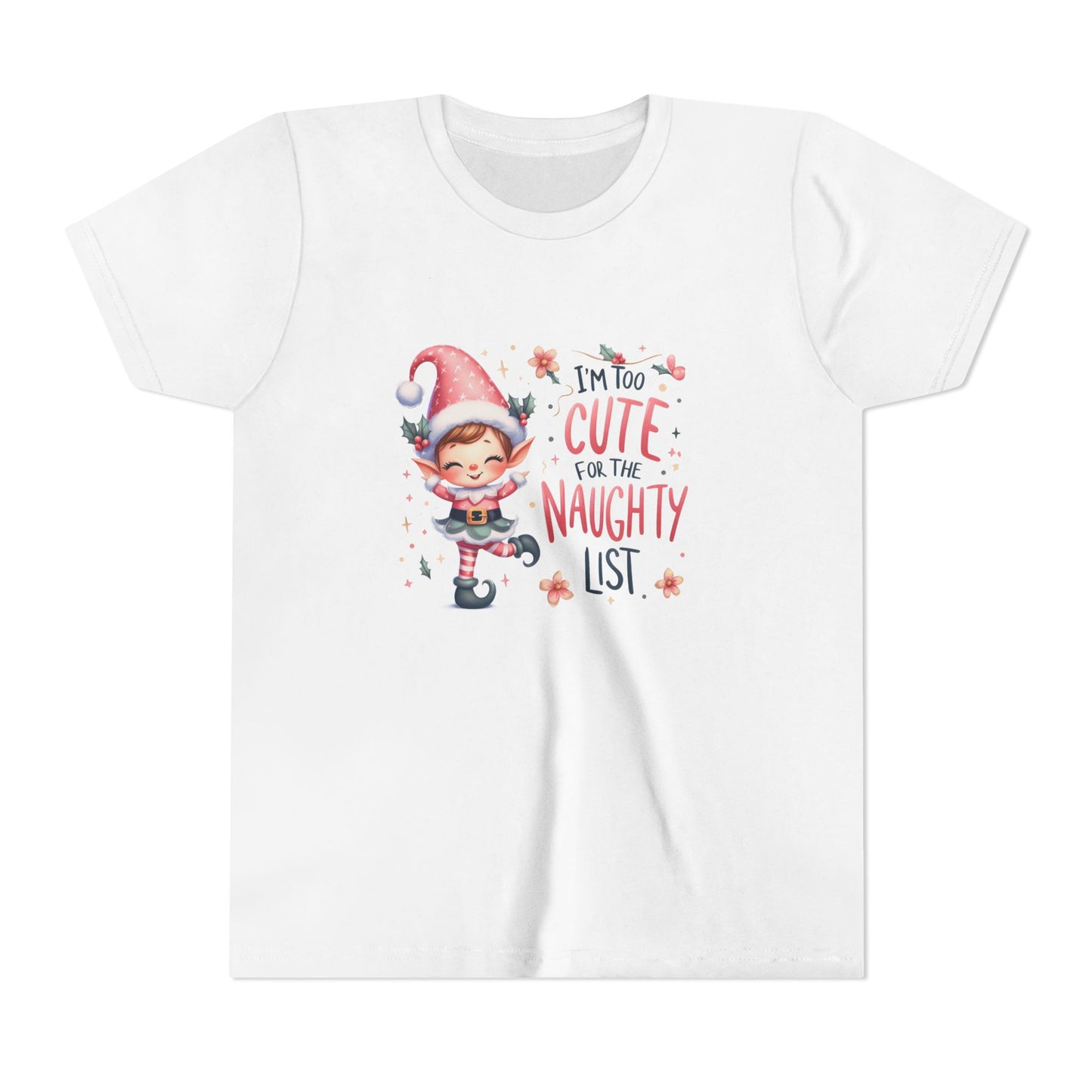 Too Cute For The Naughty List Kid’s T-Shirt