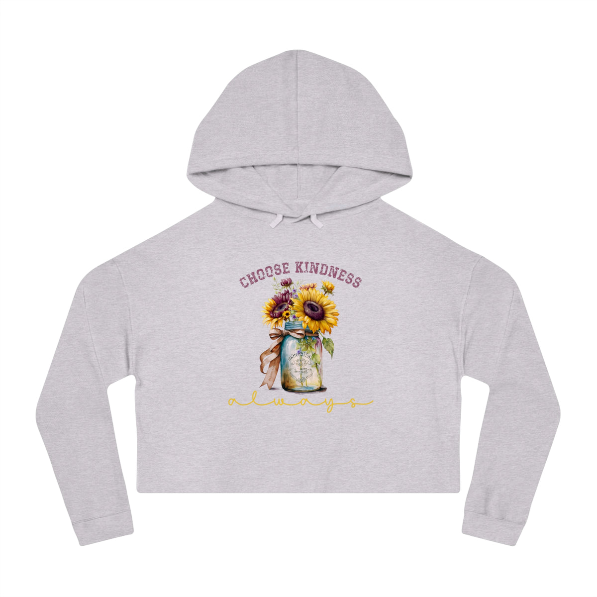 Choose Kindness Always Crop Hoodie