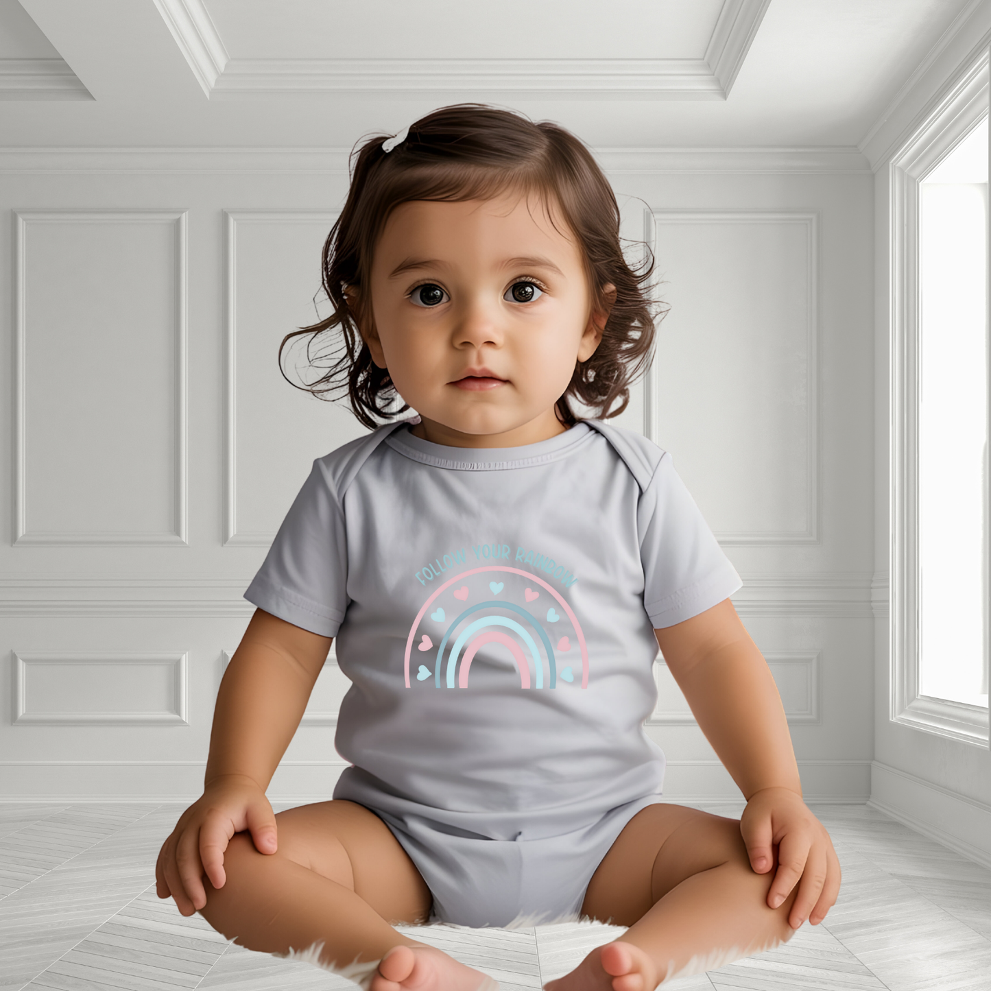 Follow Your Rainbow Infant Short Sleeve Onesie