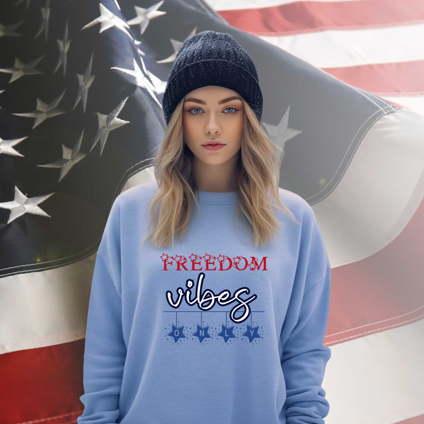 Freedom Vibes Only Crewneck Sweatshirt