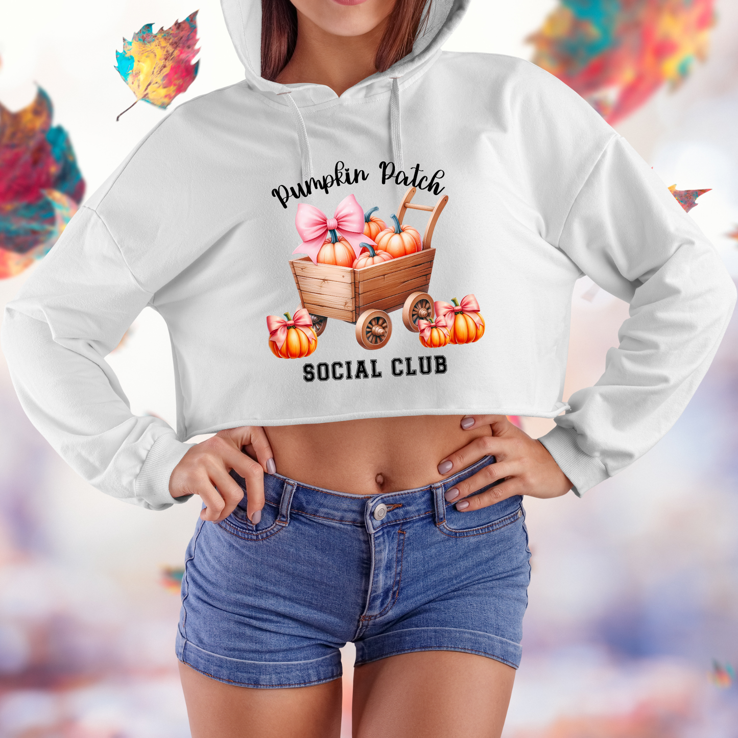 Pumpkin Patch Social Club Crop Hoodie