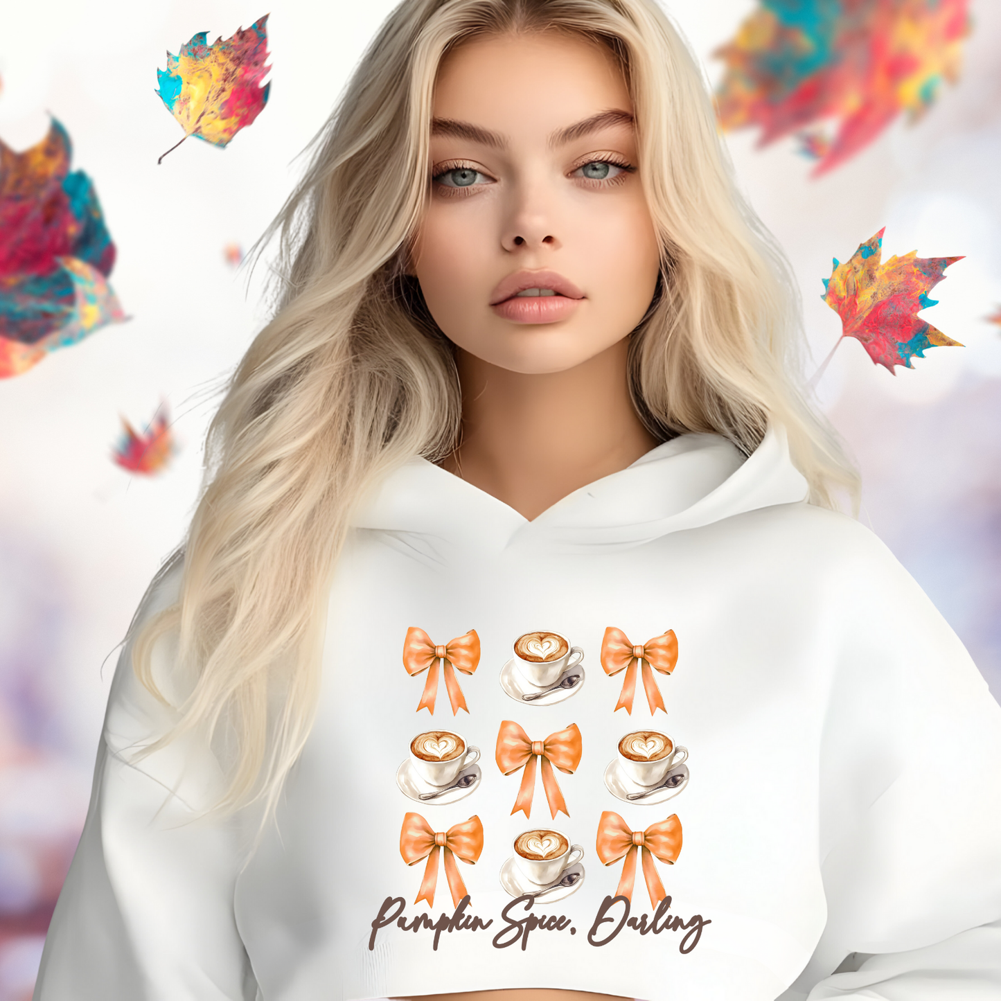 Pumpkin Spice, Darling Crop Hoodie