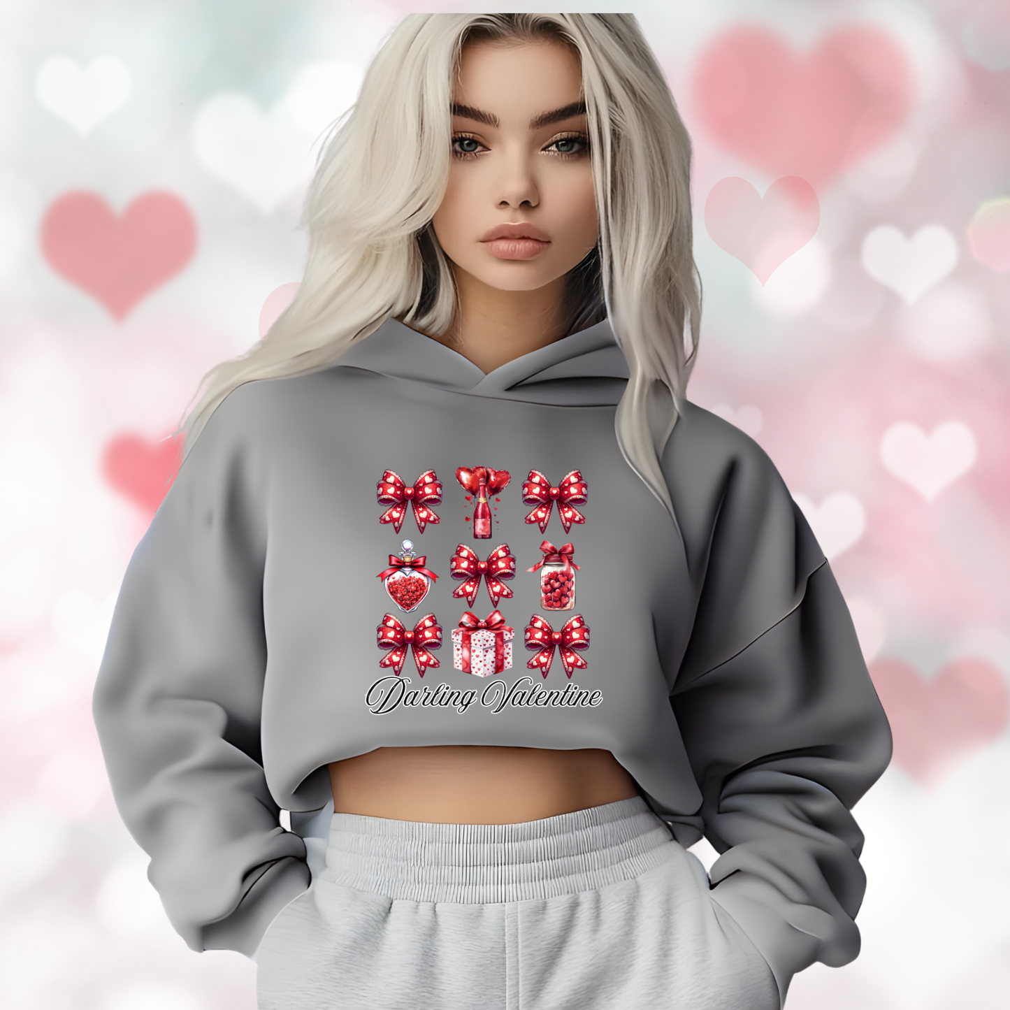 Darling Valentine Crop Hoodie